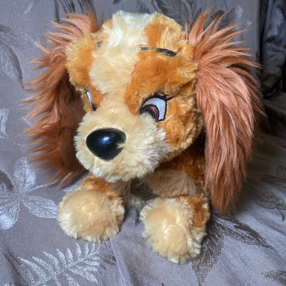 Disney Store & Parks Authentic – Lady and the Tramp Plush – 13'' Metallic Collar